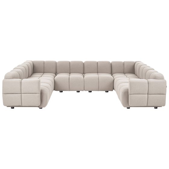 U-formet modulsofa 8 personers MAKSABERG Beige