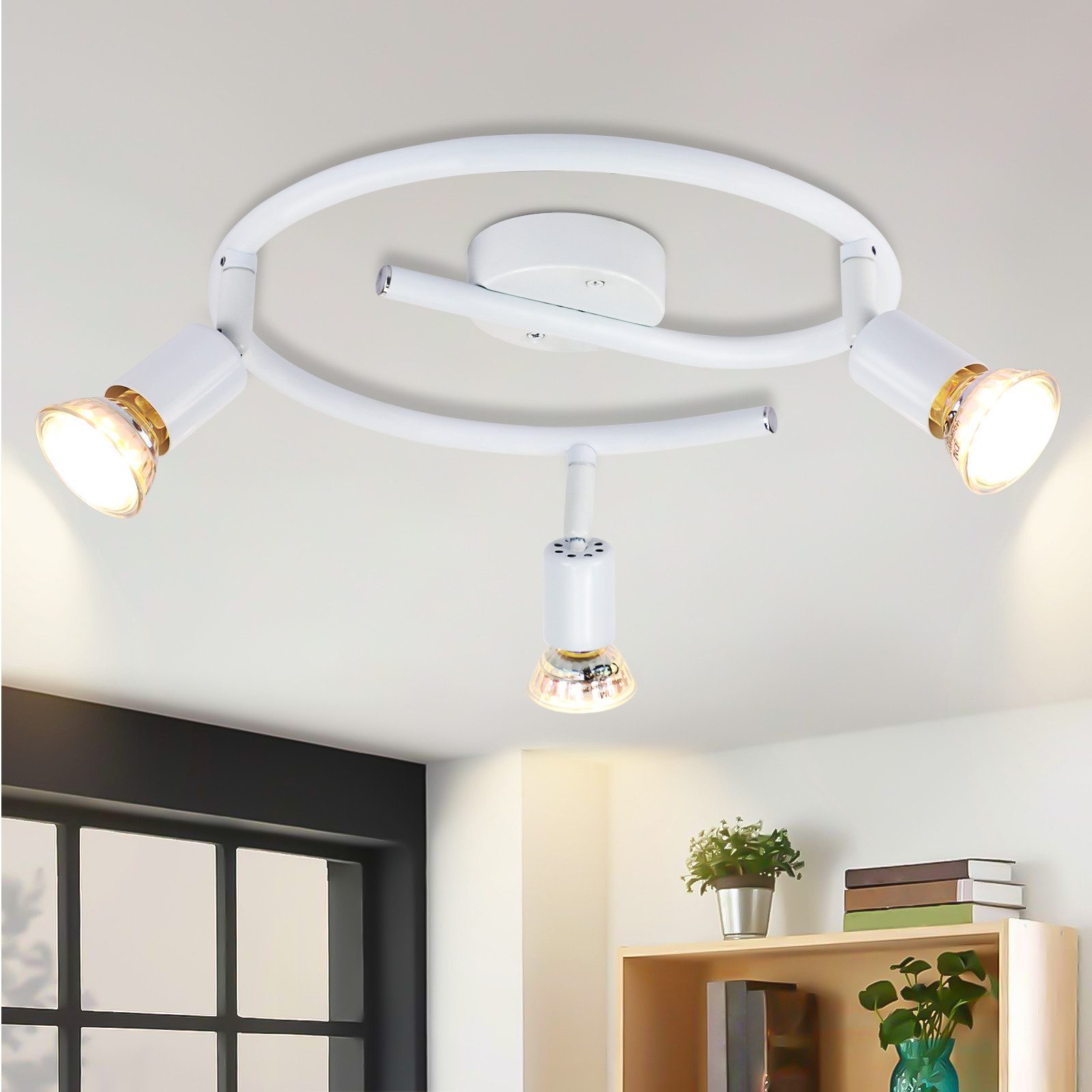 NETTLIFE justerbar LED loftspotlight GU10 3 flammede loftspotlights industriel stue