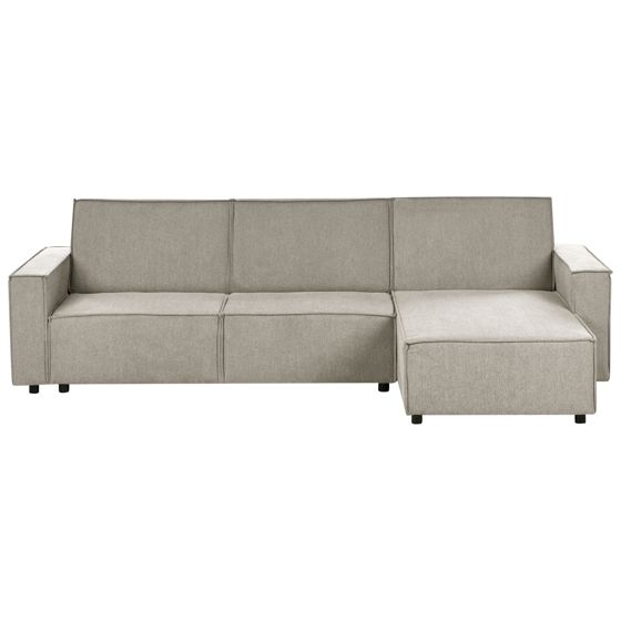 Hjørnesovesofa ROMEDAL II Beige Venstrevendt