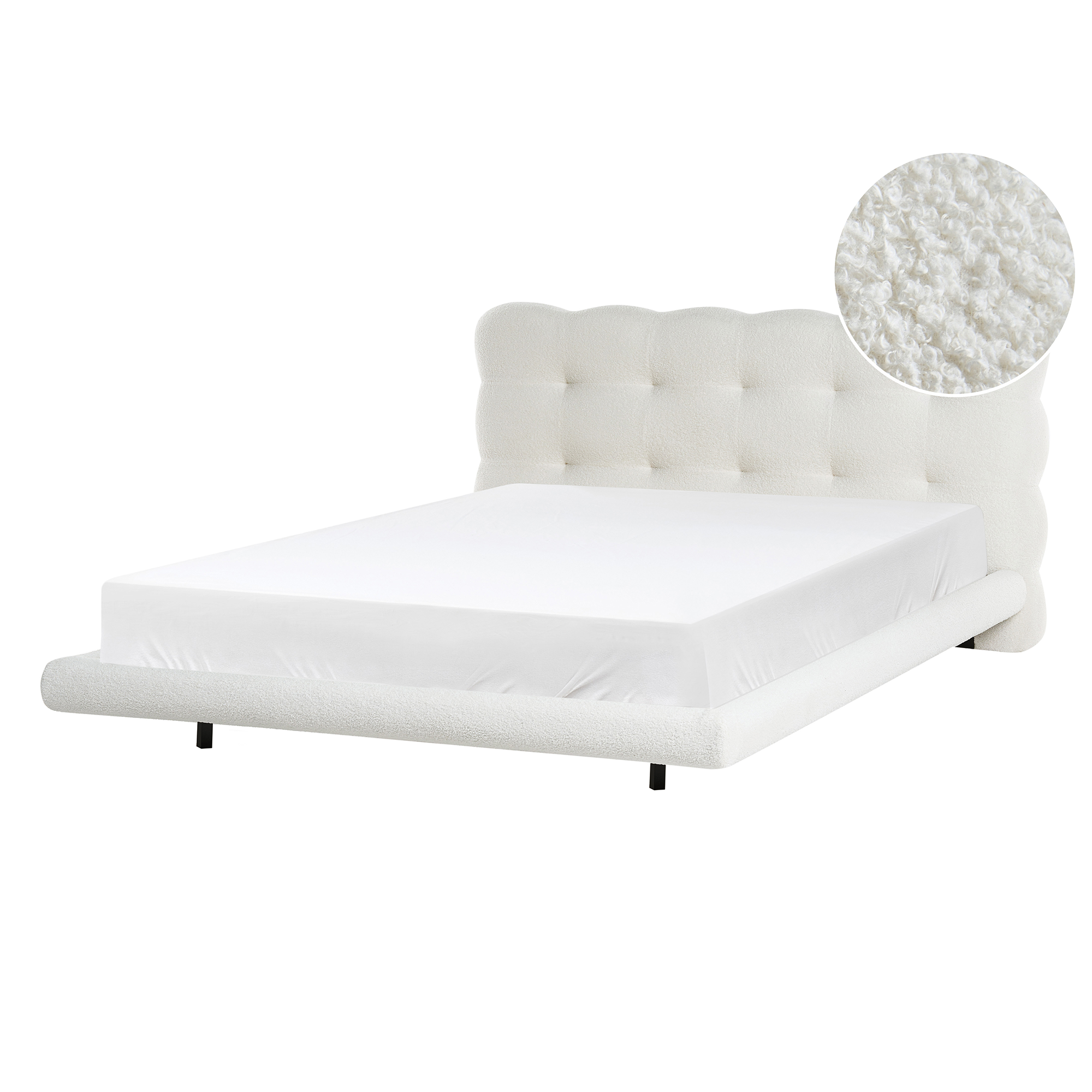 Seng Boucle SOULISSE 140 x 200 cm Cremehvid
