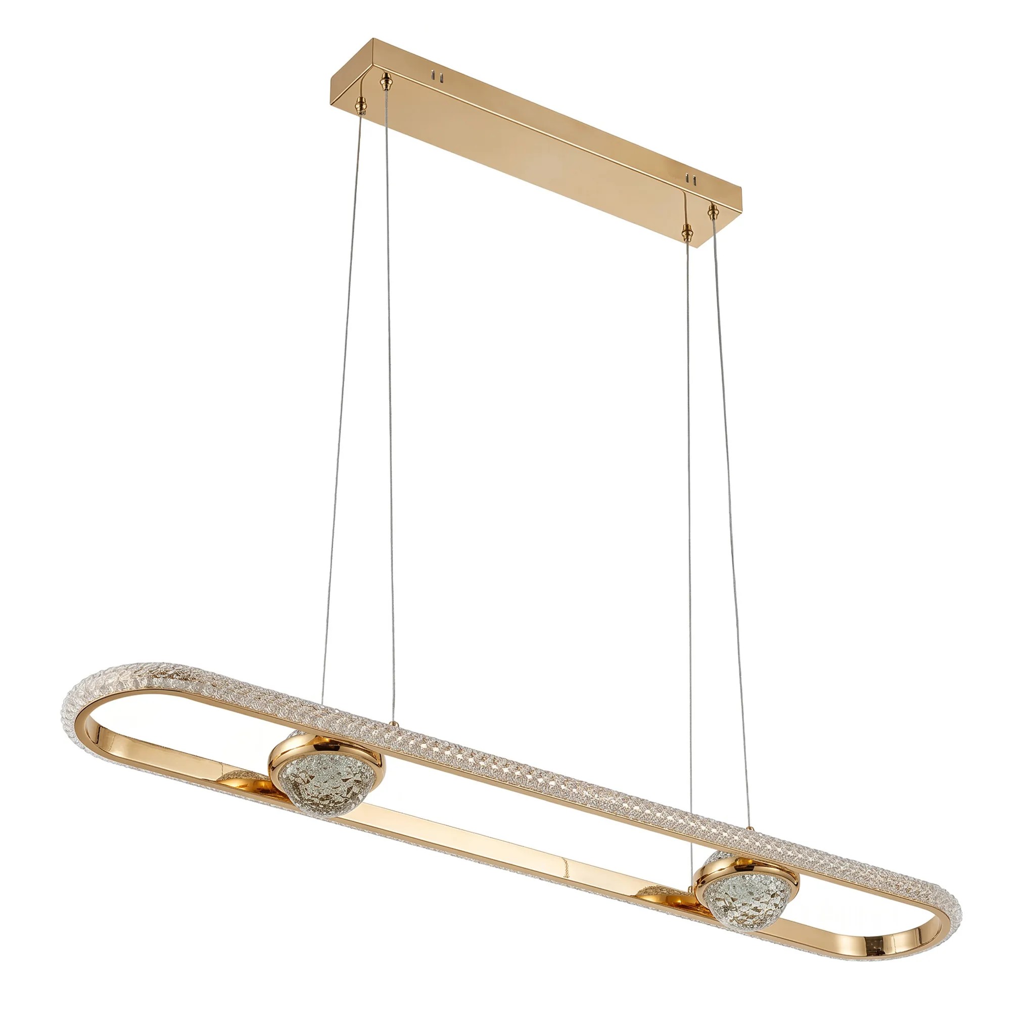 TOOLIGHT hængende loftlampe G159-CP LED Guld 98x13,5x97cm