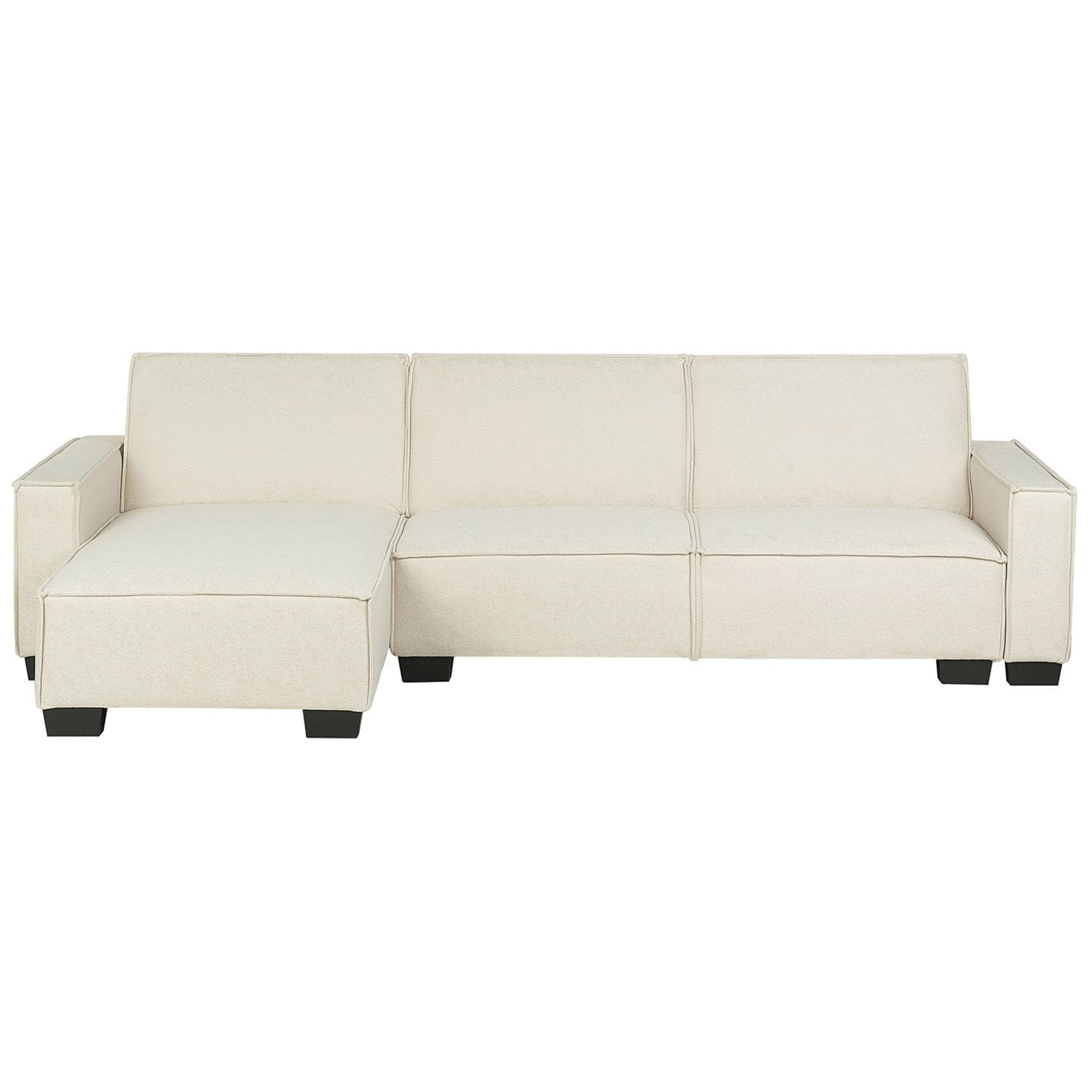 Hjørnesovesofa 3 personers ROMEDAL Beige Højrevendt