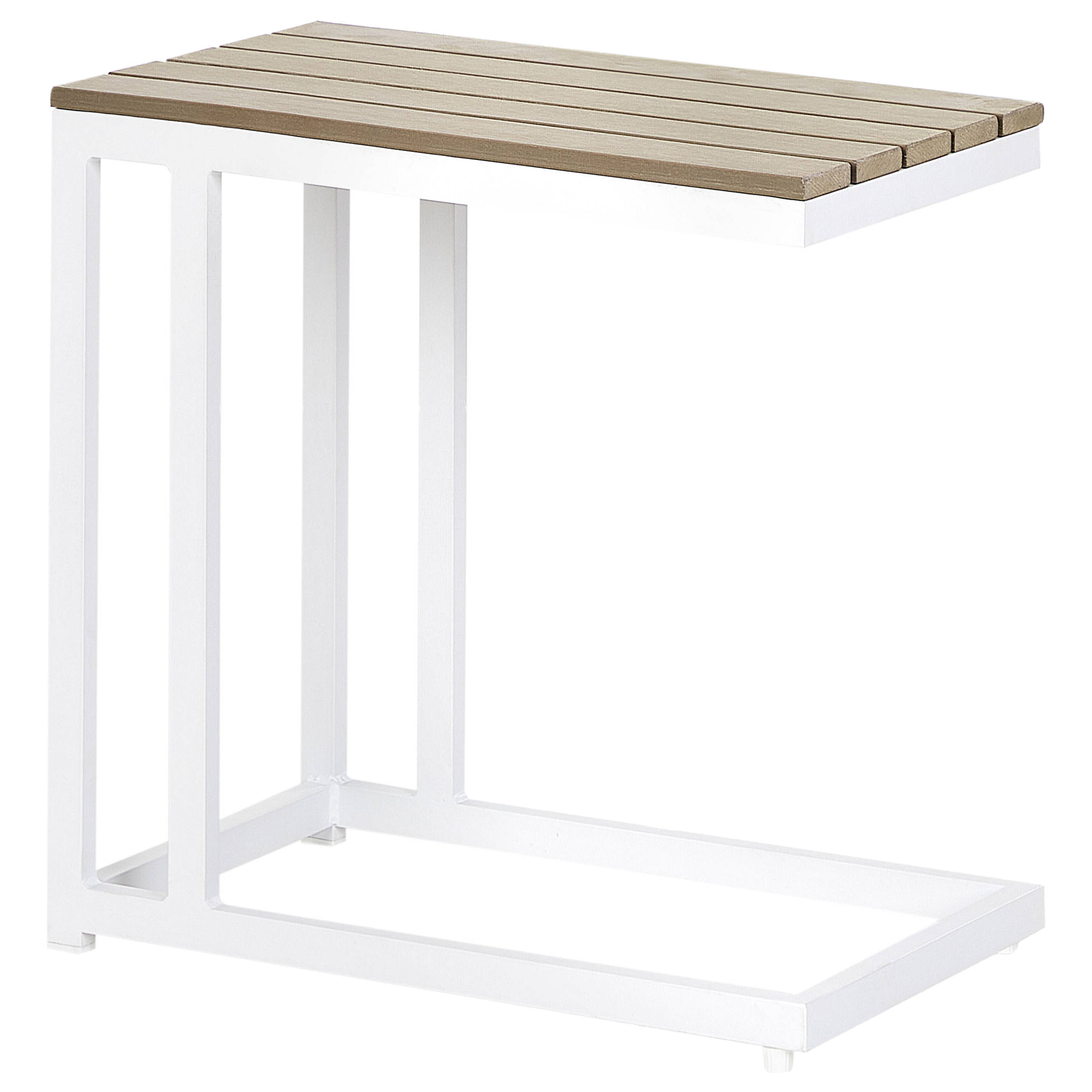 Udendørs sidebord MESSINA 60 cm 35 cm Hvid