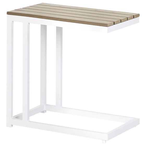 Udendørs sidebord MESSINA 60 cm 35 cm Hvid