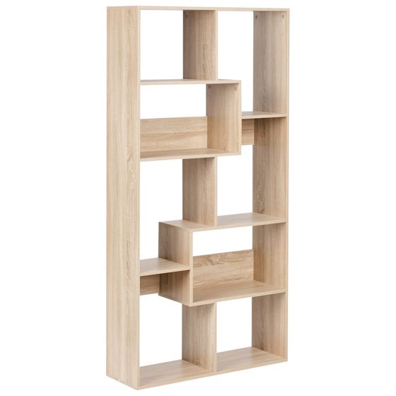 Bogreol med 6 hylder CHATEH 180 cm Lysebrun
