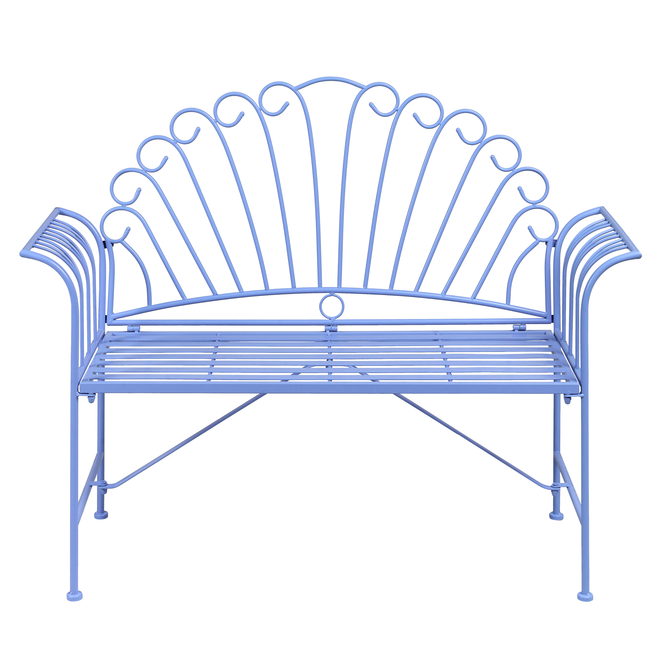 Havebænk CAVINIA 125 cm Metal Himmelblå