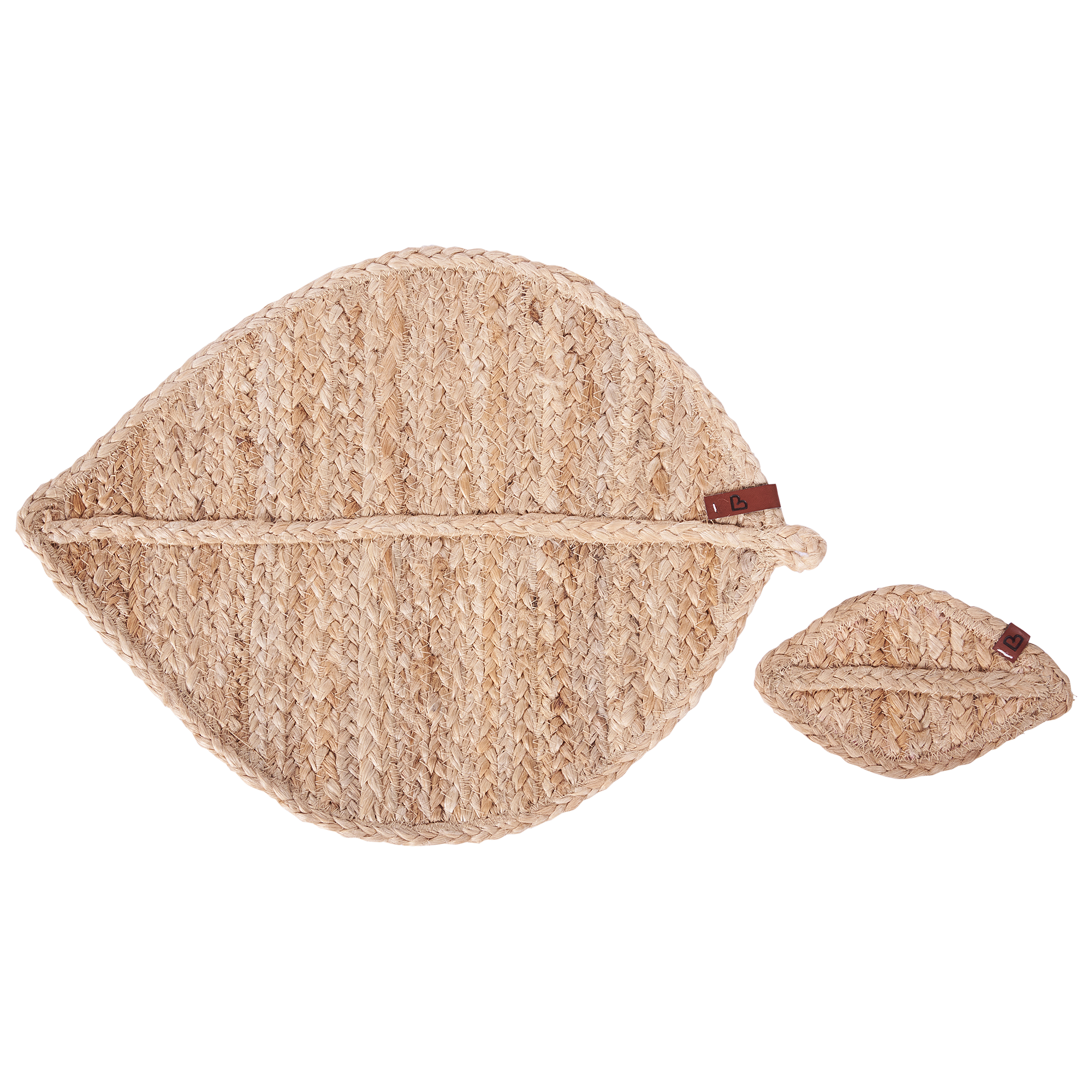 Sæt med dækkeservietter og bordskånere PEPPERLEAF Jute Naturlig