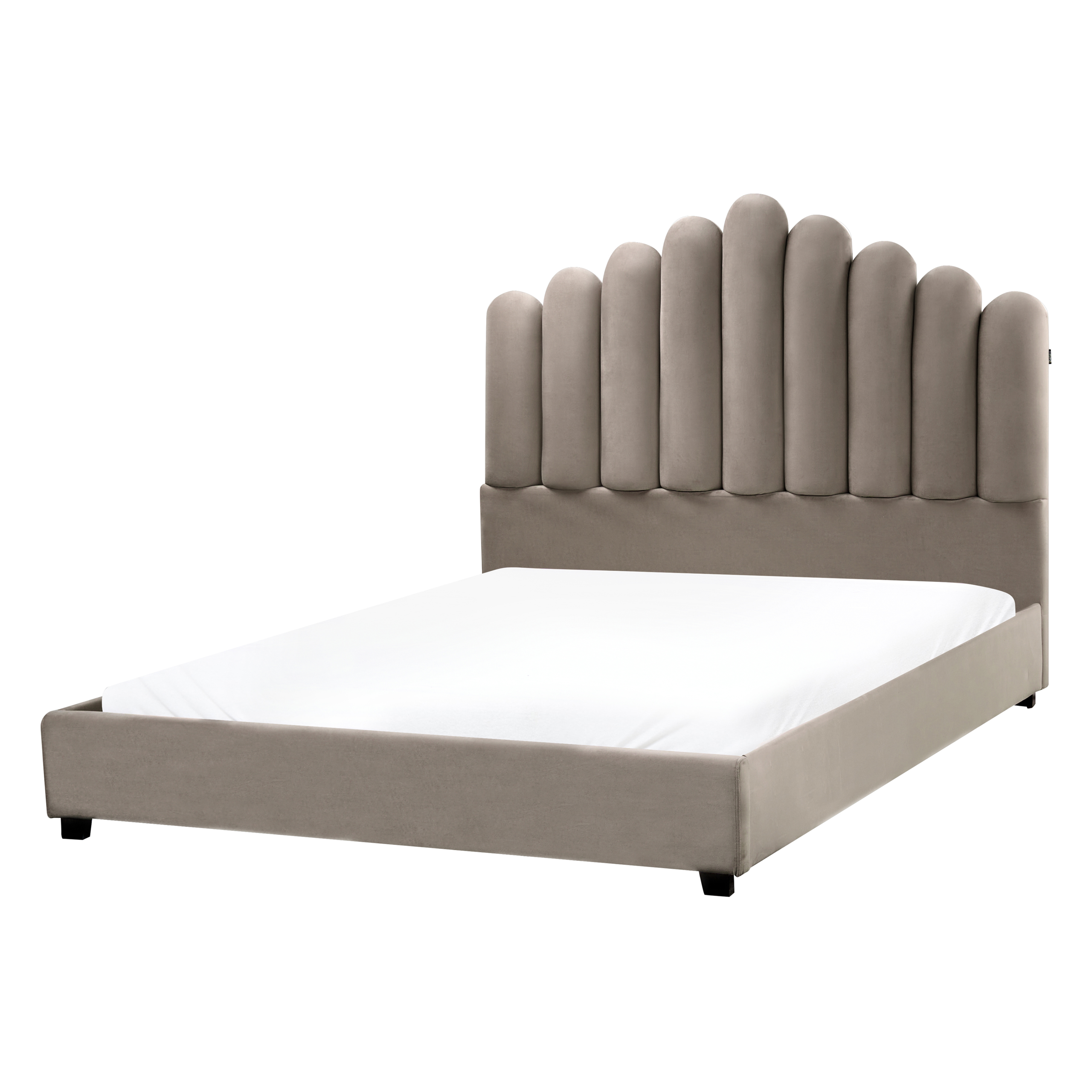 Seng Velour VINCENNES 140 x 200 cm Brungrå