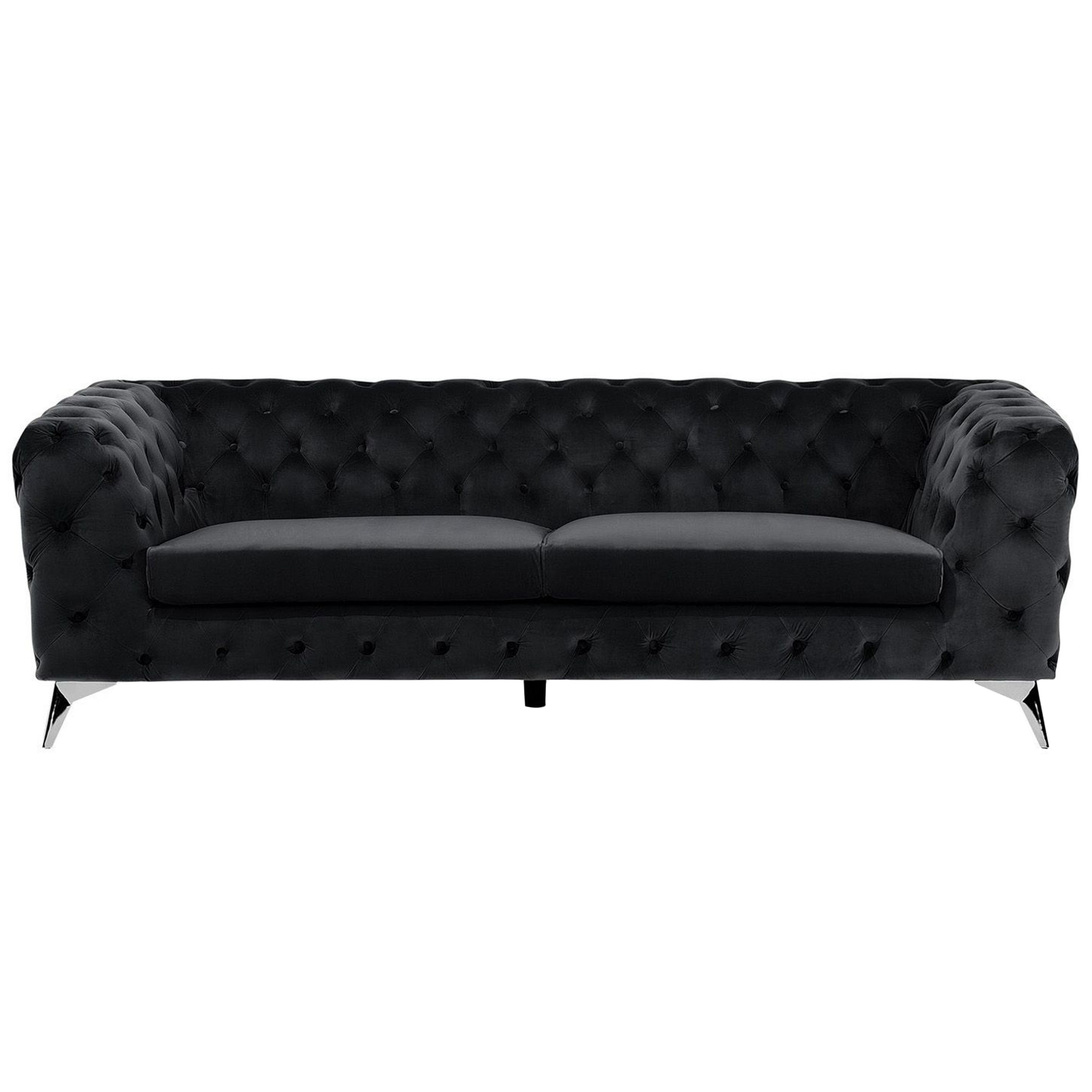 Sofa 3 personers SOTRA Velour Sort