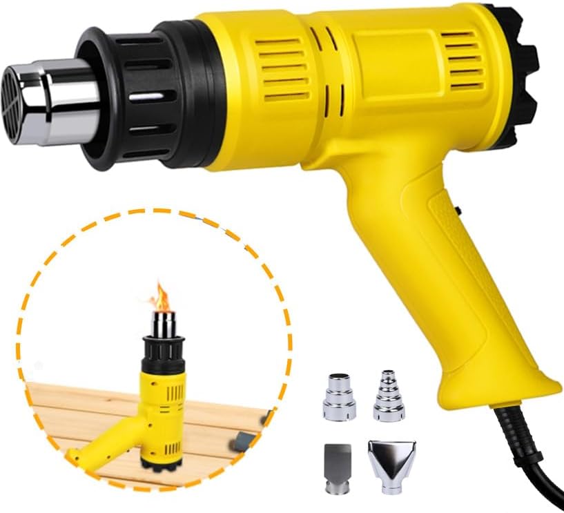 NETTLIFE varmluftpistol Varmluftpistol 2000 W justerbart sæt 60℃-600℃ 2000 W, maks. 600,00 °C