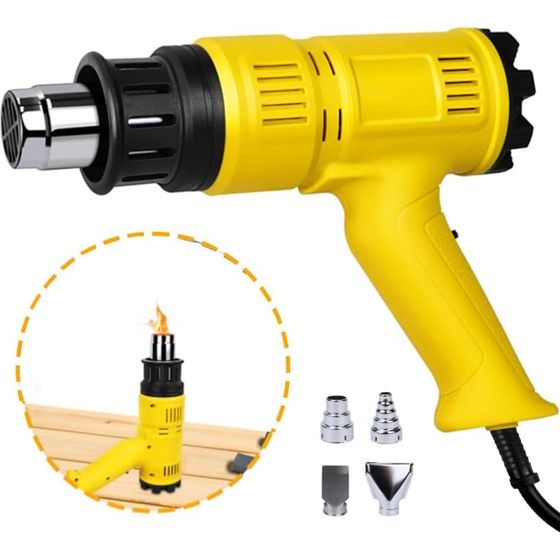 NETTLIFE varmluftpistol Varmluftpistol 2000 W justerbart sæt 60℃-600℃ 2000 W, maks. 600,00 °C