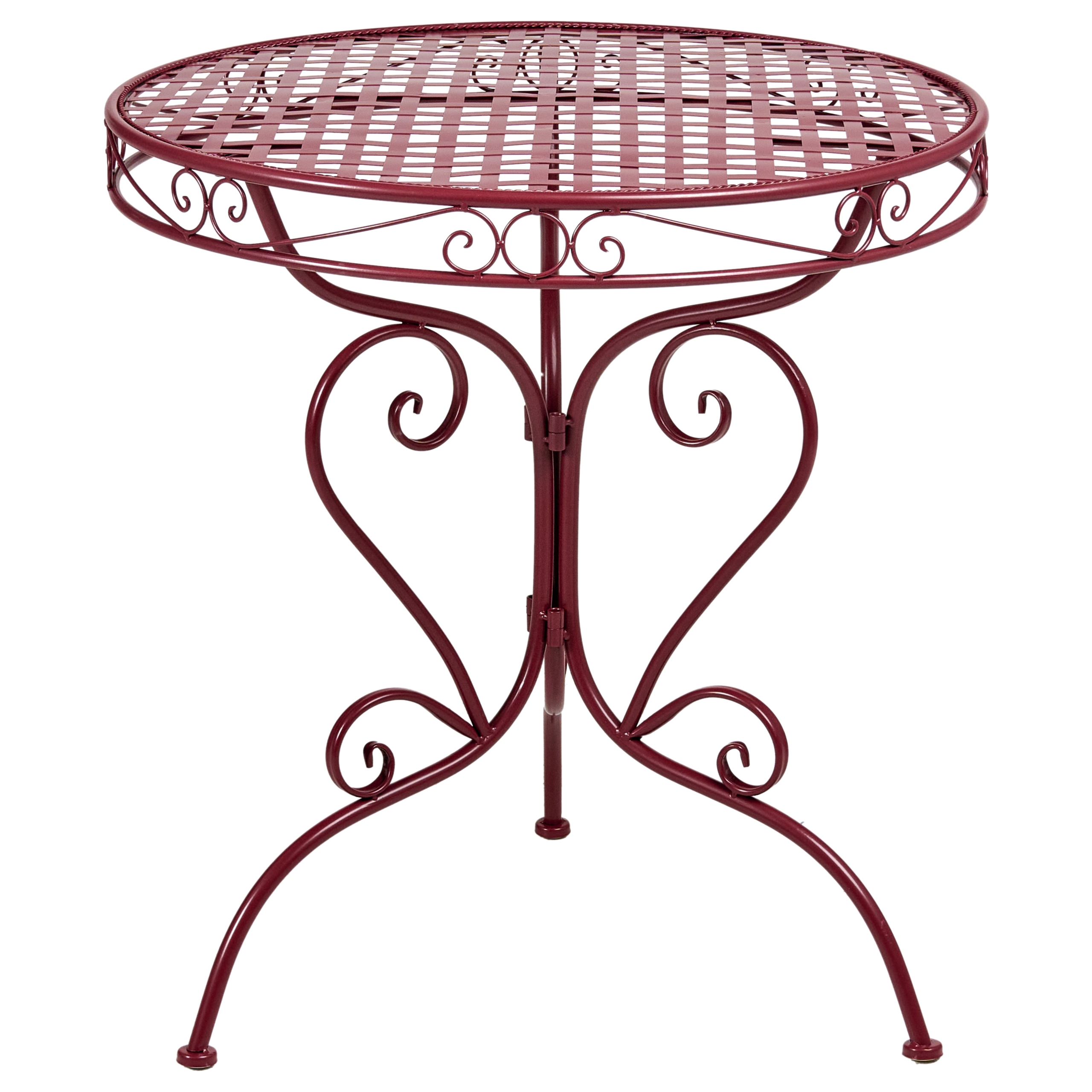 Bistro bord ALBINIA 70 cm 70 cm Metal Bordeaux
