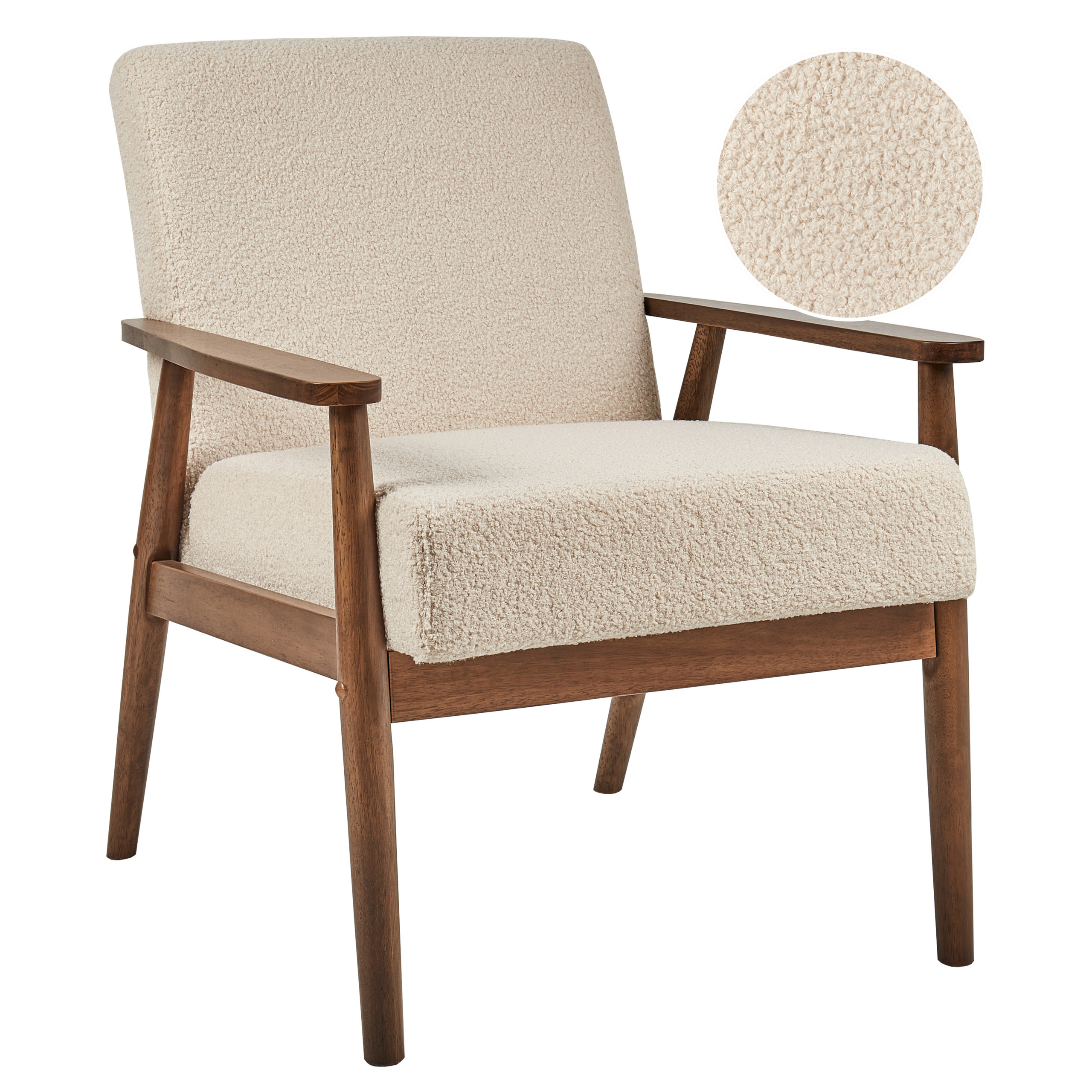 Lænestol ESRUM Boucle Mørkebrun/beige