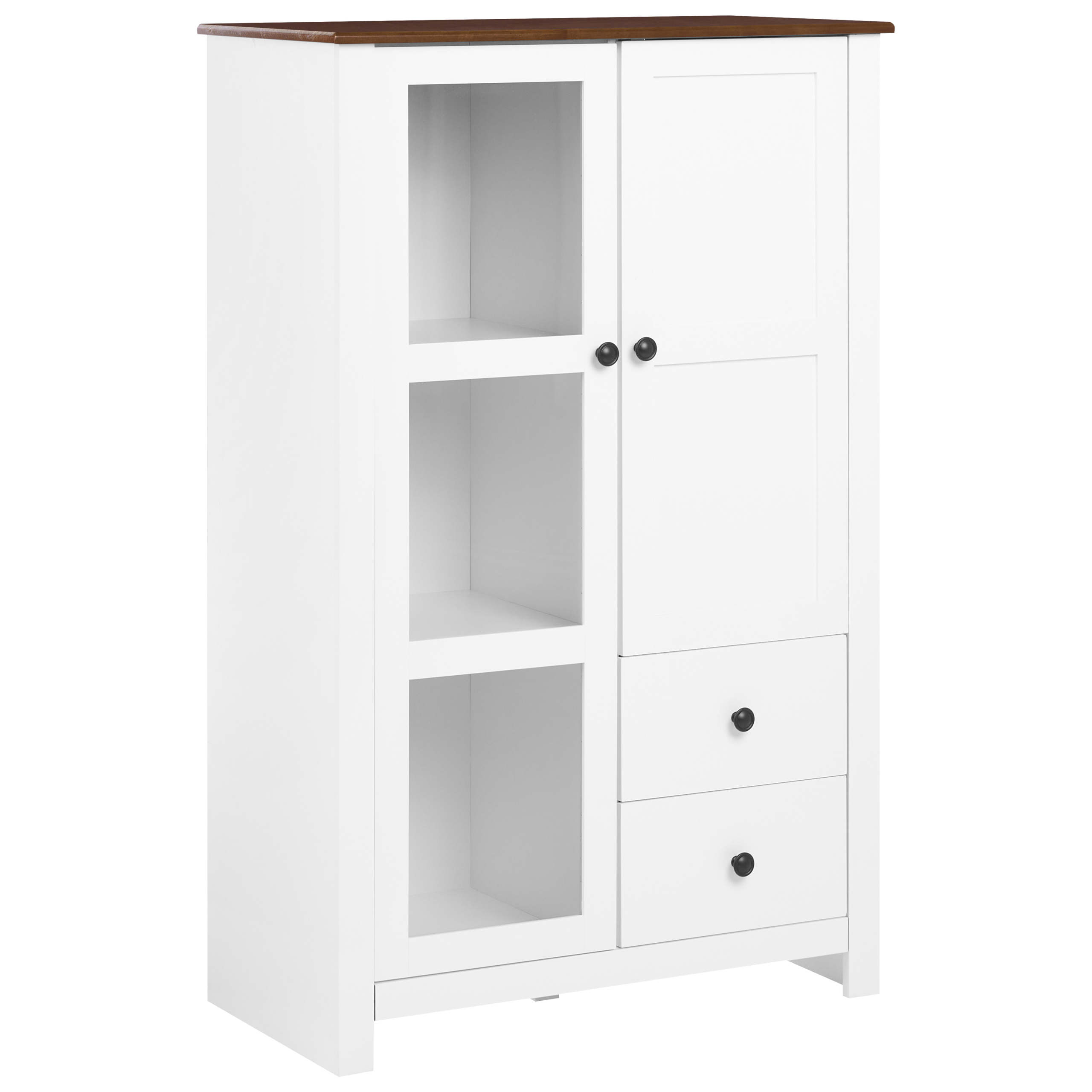 Vitrineskab PIMBA 80 cm Hvid