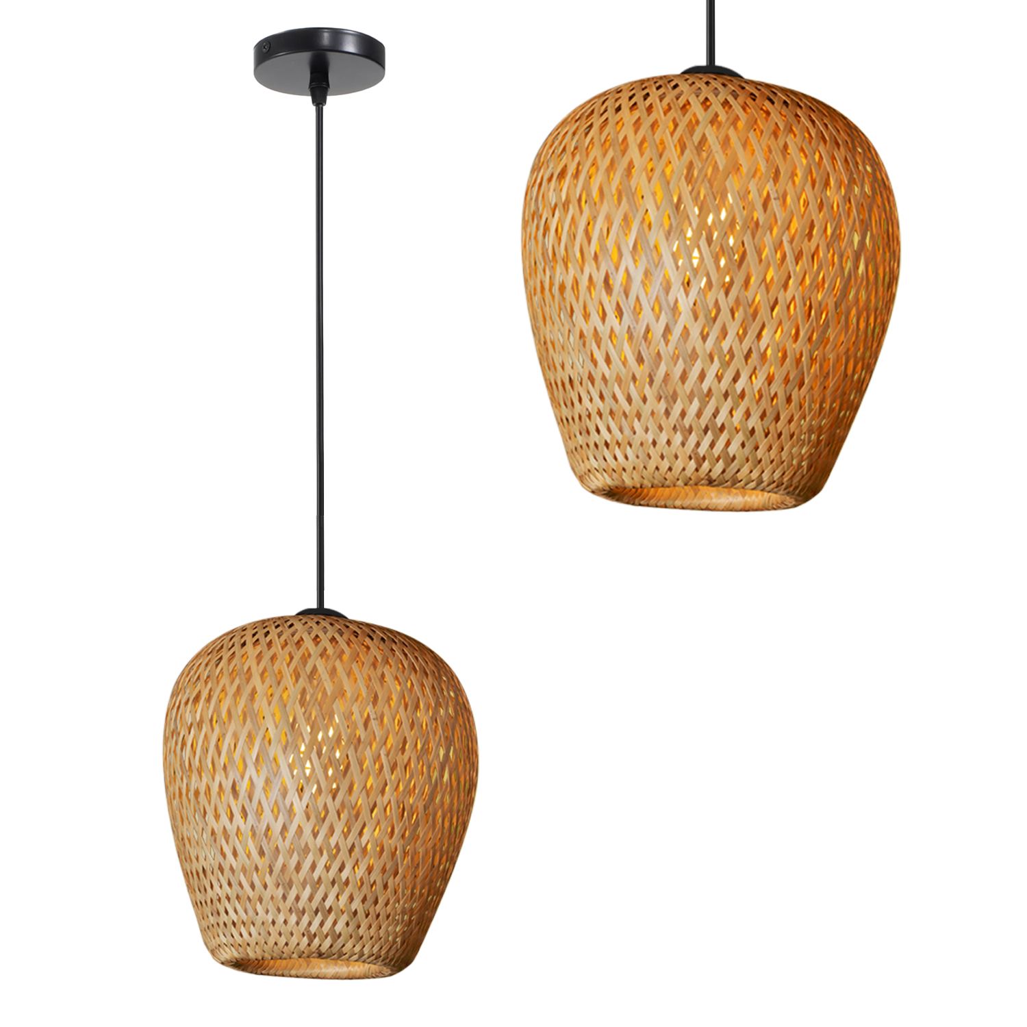 TOOLIGHT hængende loftlampe APP885-1CP Sort 27x23x90cm