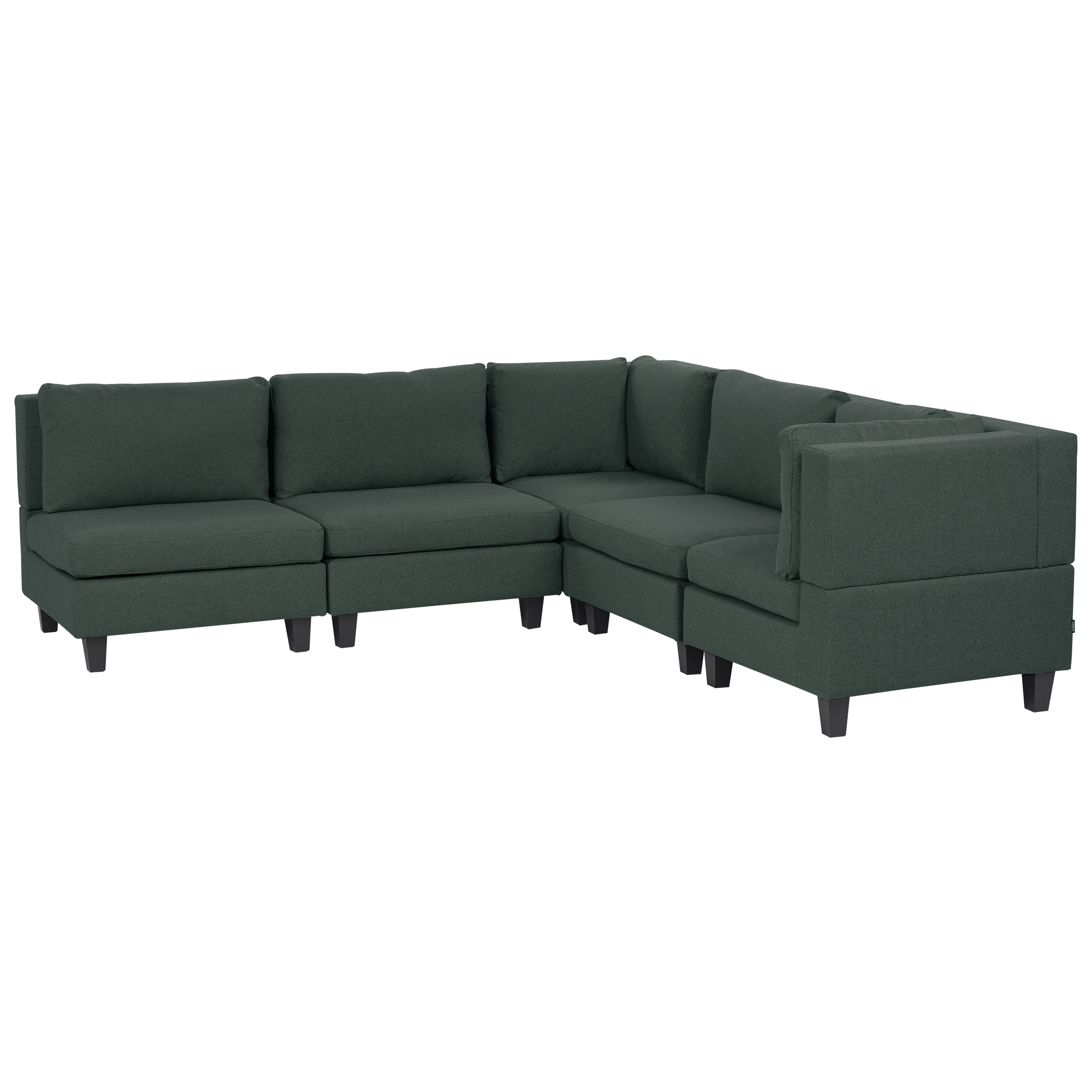 Hjørnesofa modul 5 personers UNSTAD Mørkegrøn Venstrevendt