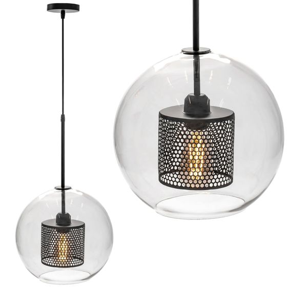 TOOLIGHT hængende loftlampe APP558-1CP 25CM Sort 60x25x60cm