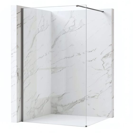REA brusevæg Flexi Transparent 80 Titan, 120x80x195cm