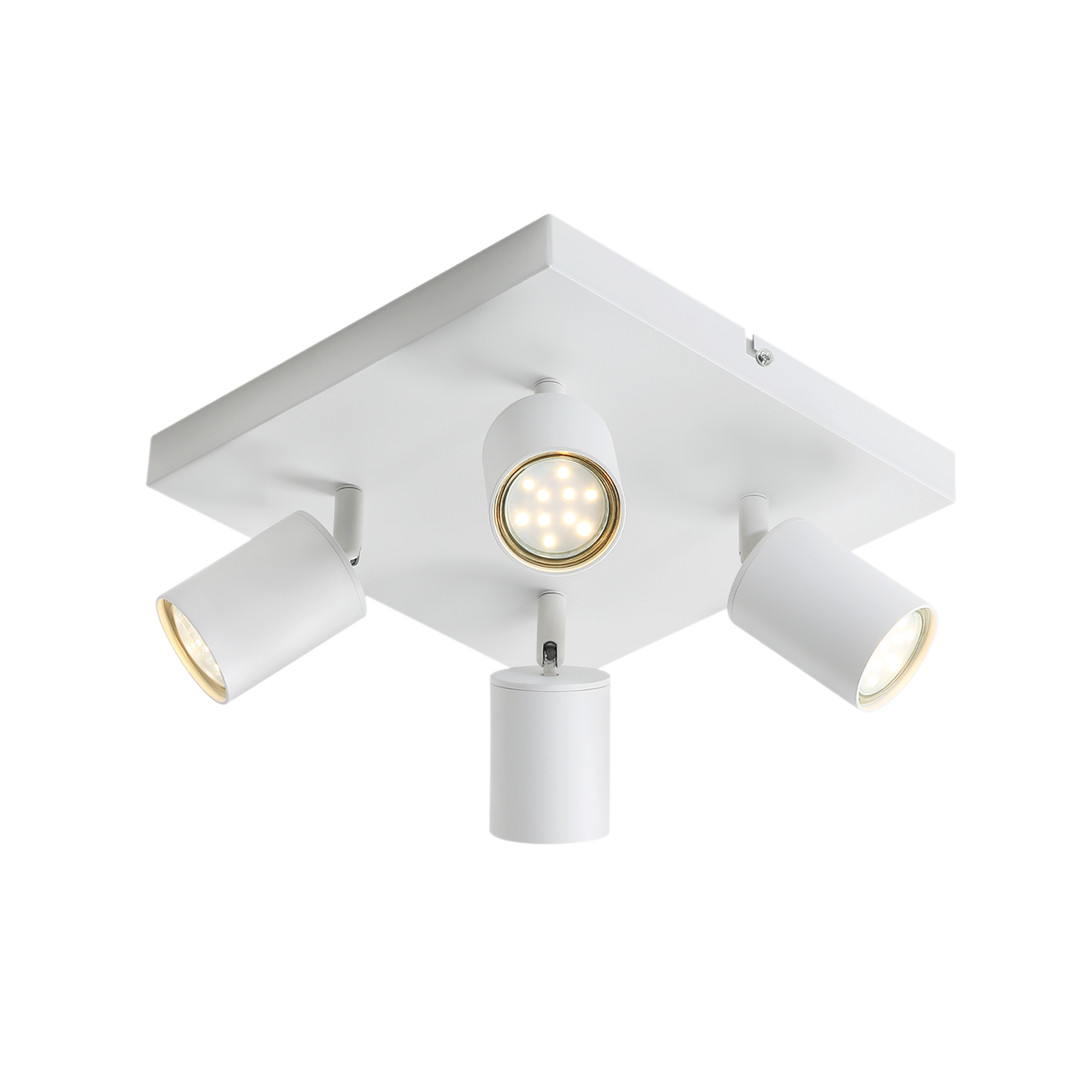 NETTLIFE loftspotlight med 4 lyskilder, hvidmetal