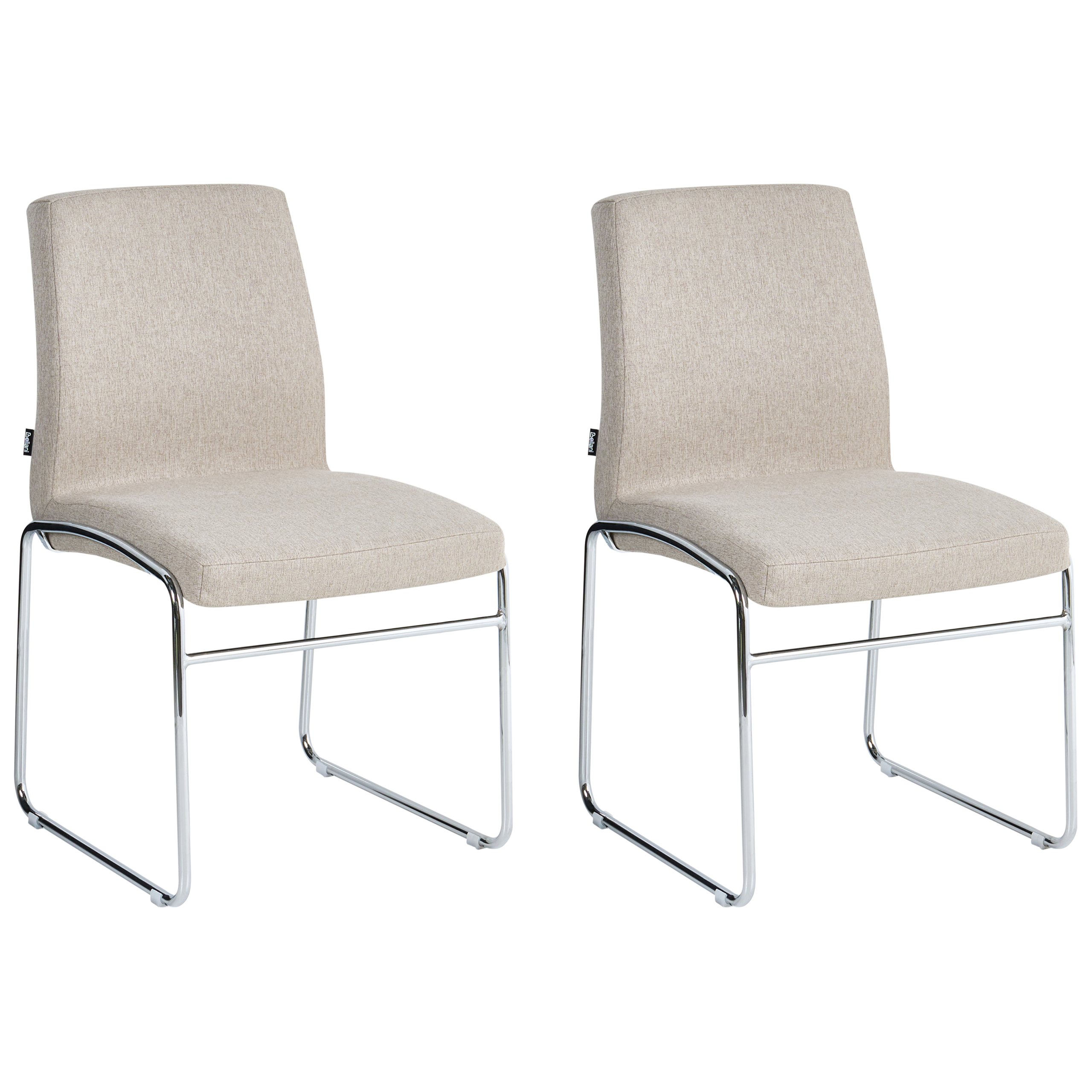 Sæt med 2 spisebordsstole LECCO Beige