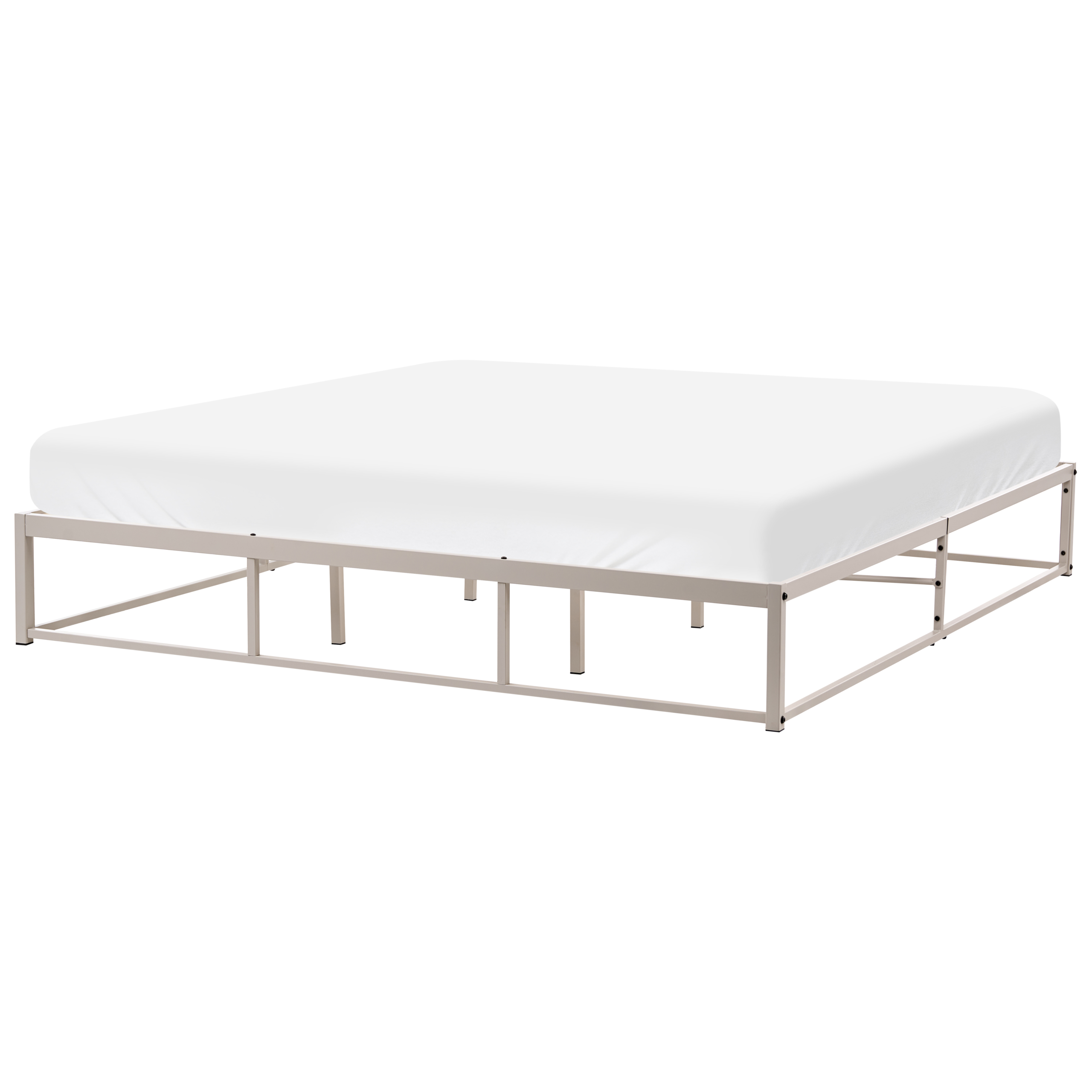 Seng uden hovedgærde Metal VIRY 180 x 200 cm Lys Beige