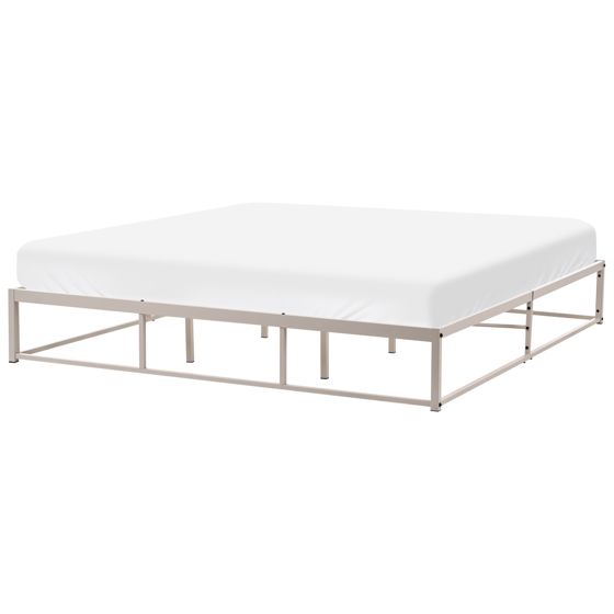 Seng uden hovedgærde Metal VIRY 180 x 200 cm Lys Beige