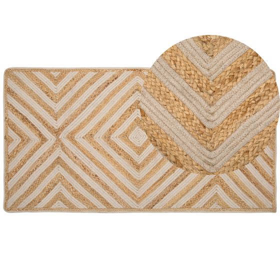Gulvtæppe PIRLI Beige 80 x 150 cm Jute