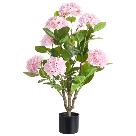 Kunstig plante HORTENSIUM 90 cm Lyserød