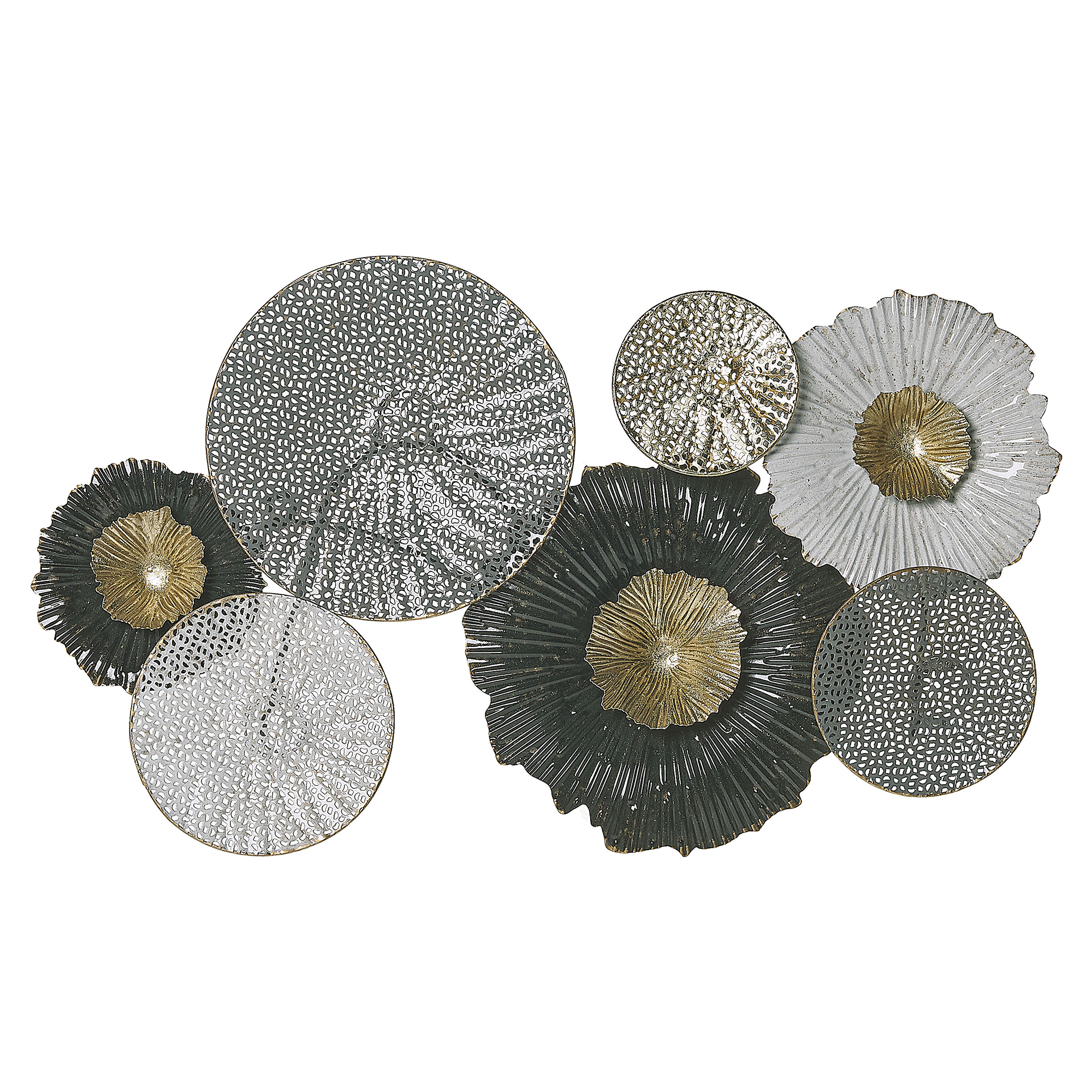 Vægdekoration ZIRCONIUM 38 cm Metal Sort
