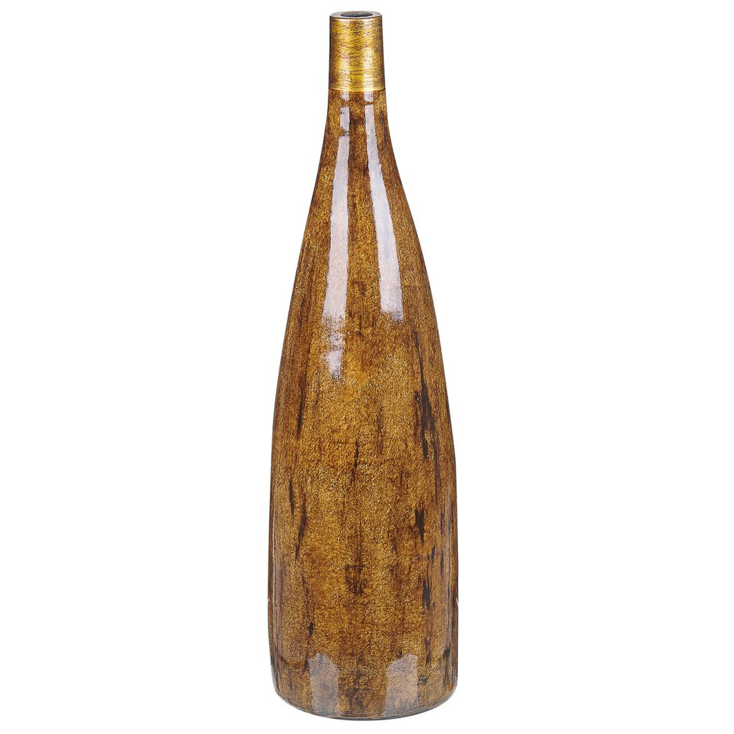 Blomstervase BURGOS 52 cm Keramik Brun
