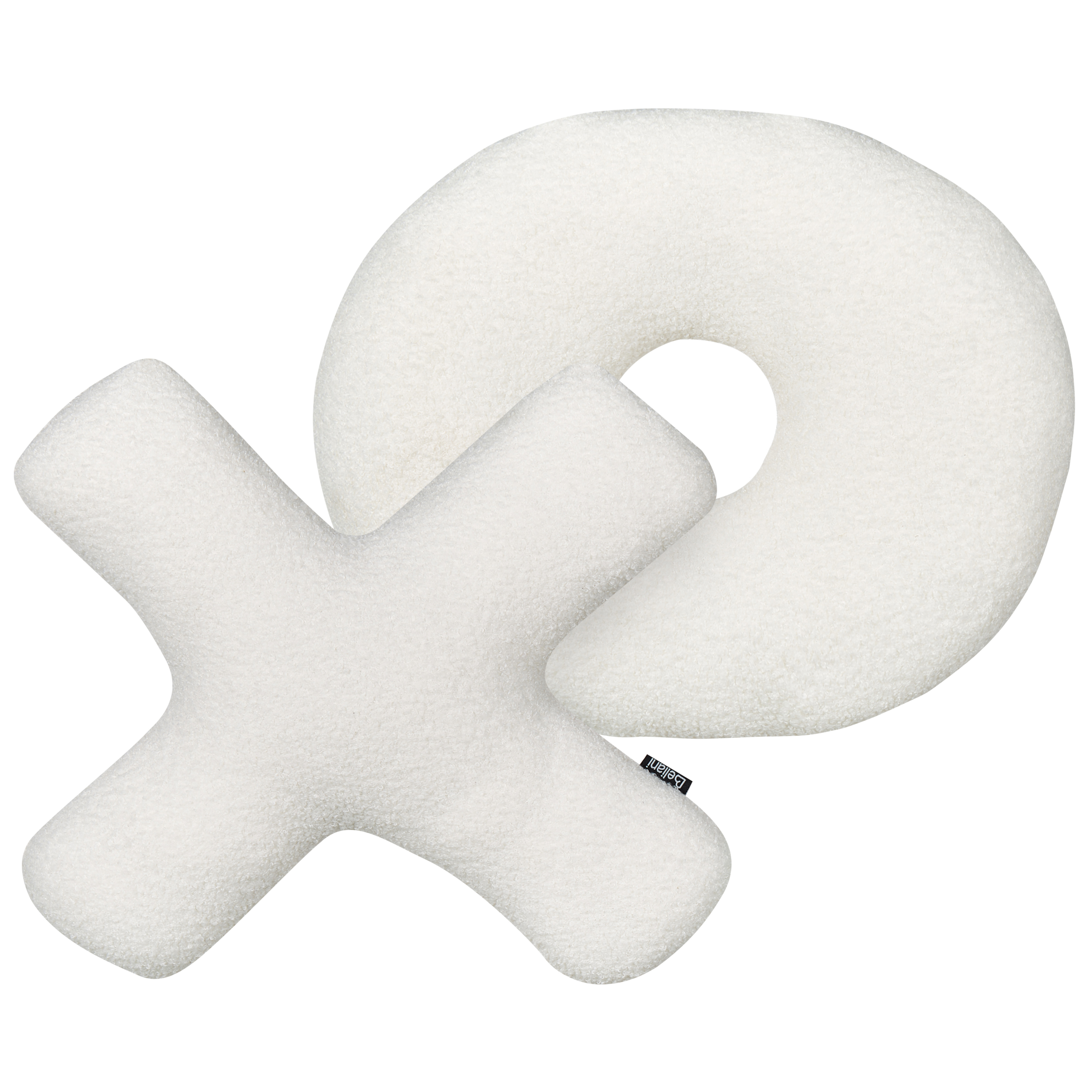 Sæt af 2 pyntepuder HESPERIS Boucle Cremehvid Ensfarvet