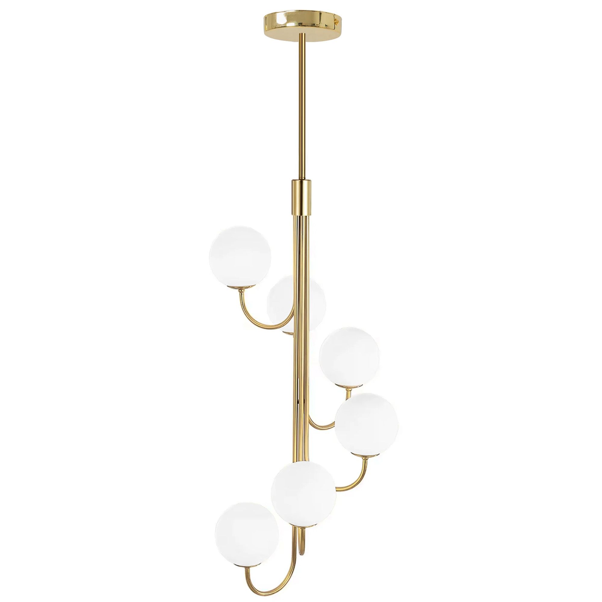TOOLIGHT hængende loftlampe APP1585-6CP Guld 50x50x118cm