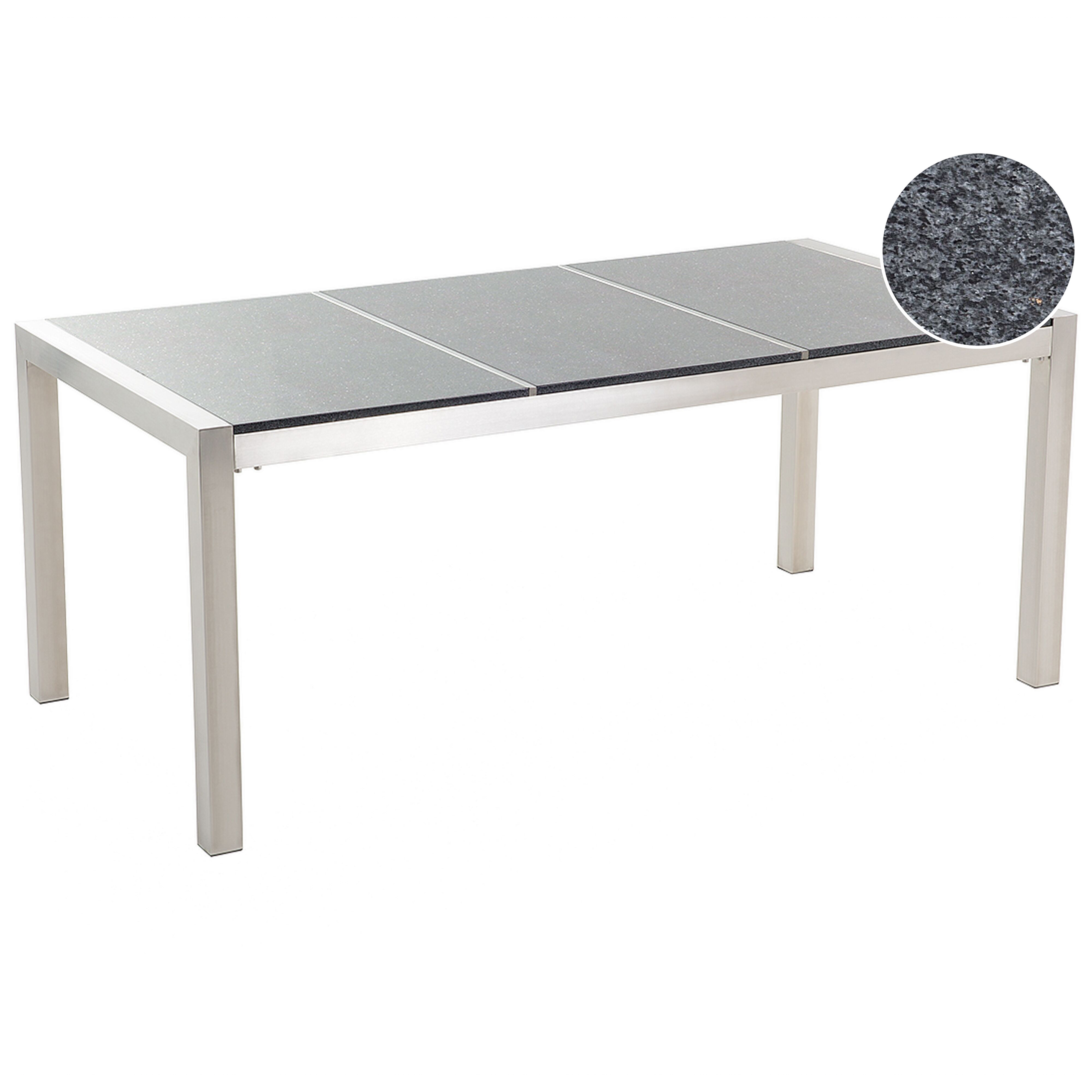 Havebord GROSSETO 180 cm 90 cm Granit Poleret Grå