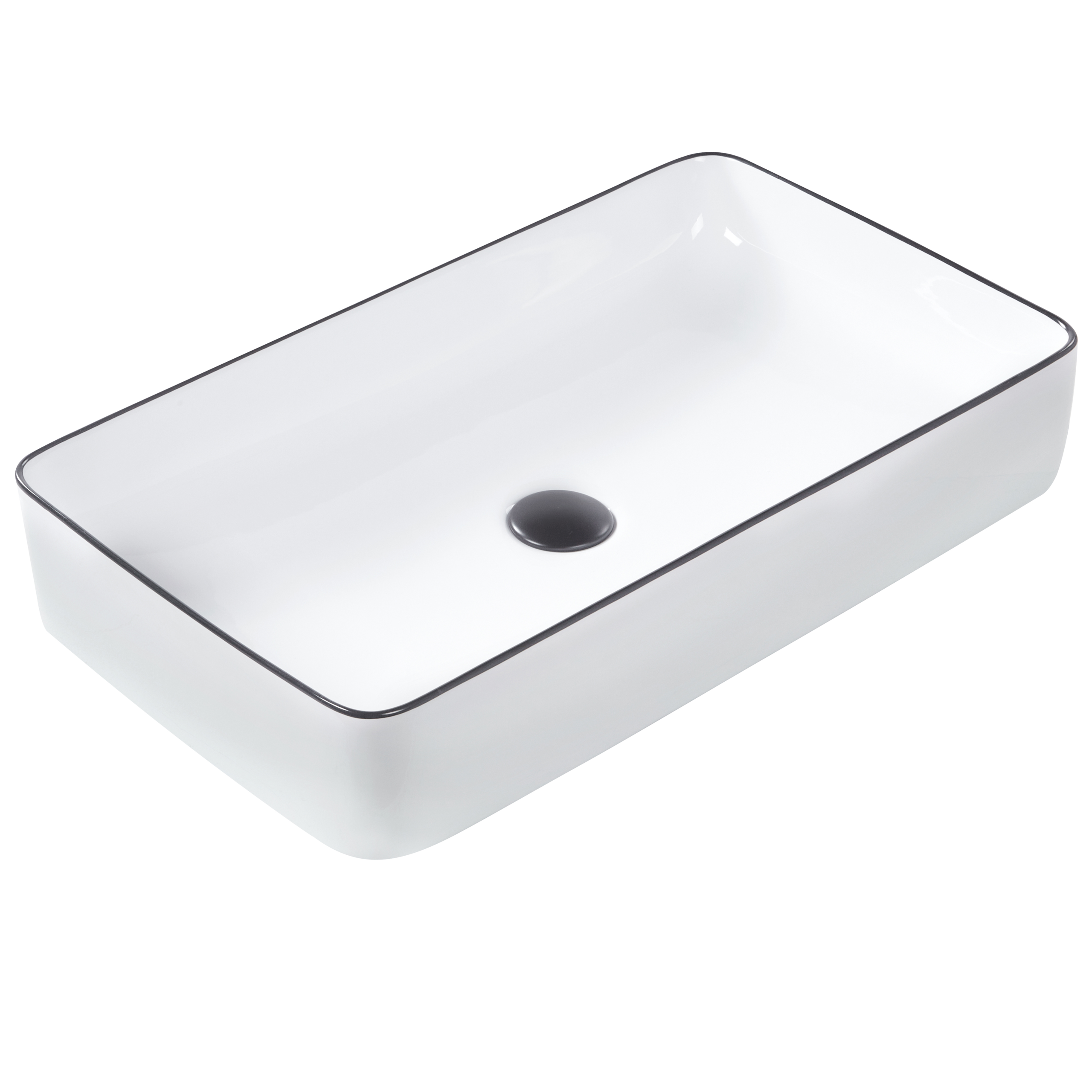 Vask til bordplade XERT 61 x 35 cm Keramik Hvid