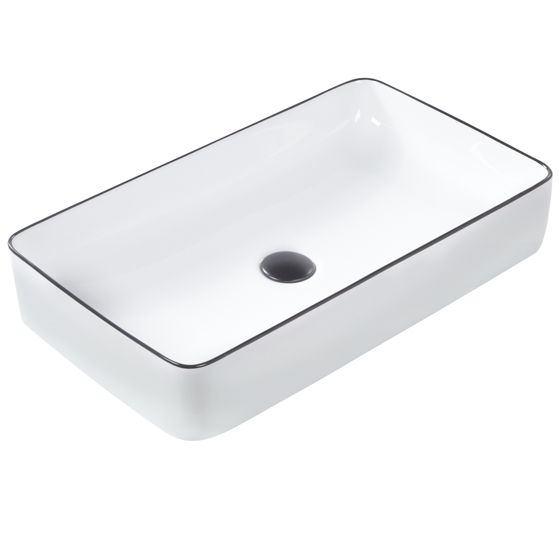 Vask til bordplade XERT 61 x 35 cm Keramik Hvid