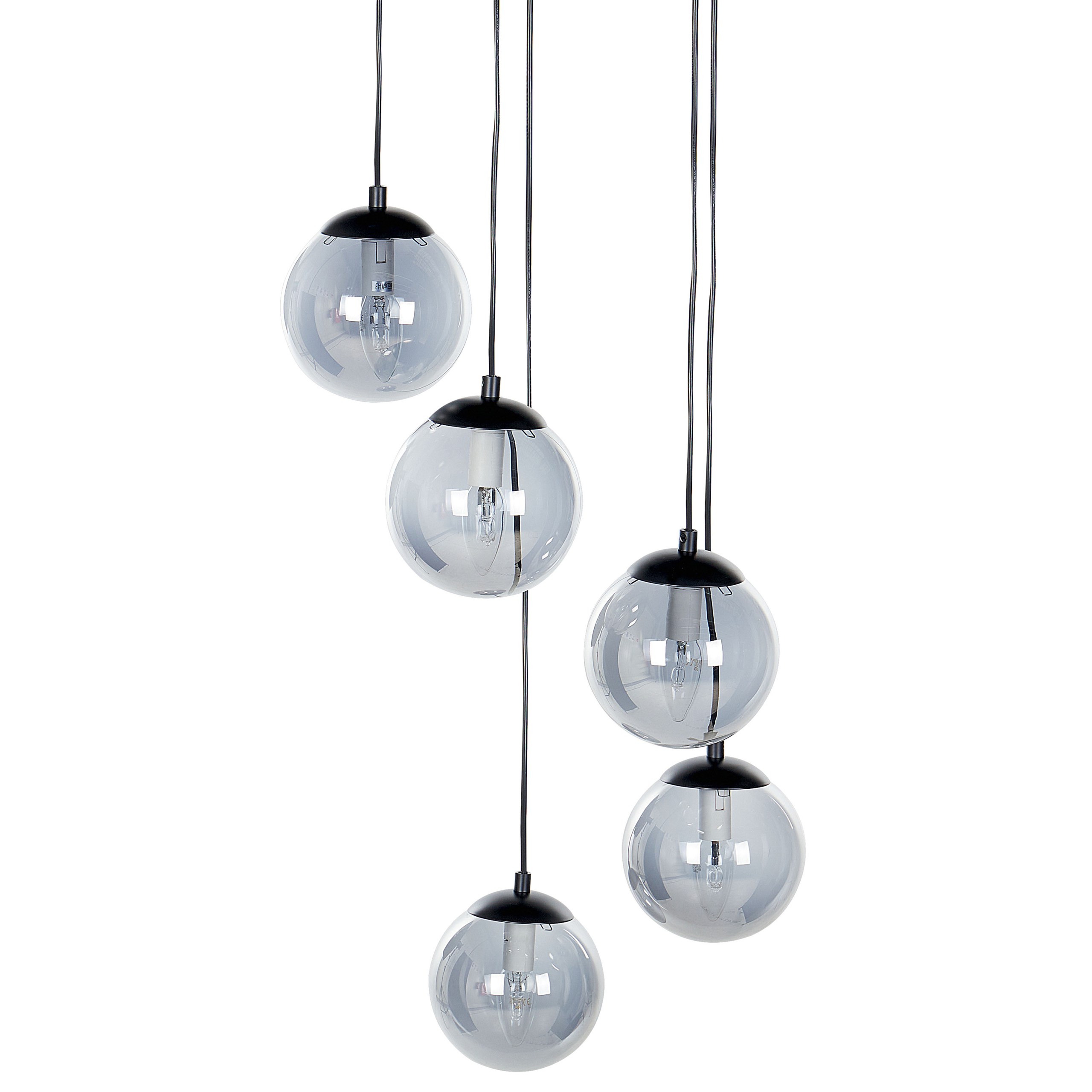 Loftlampe NOEL Glas Sort