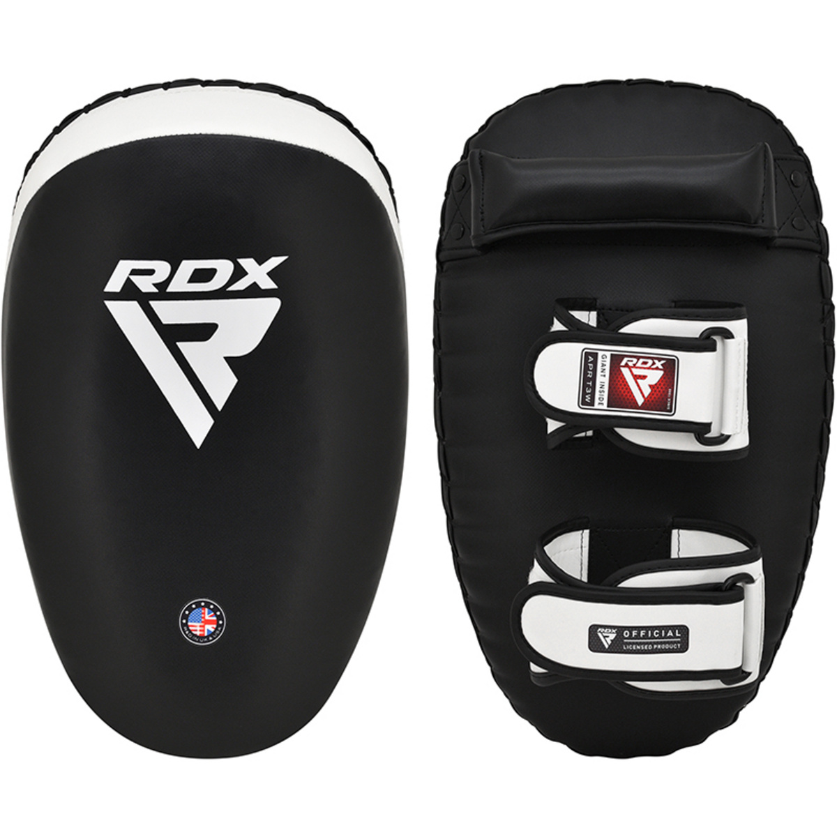 RDX King slag- og sparkepuder, hvid/sort