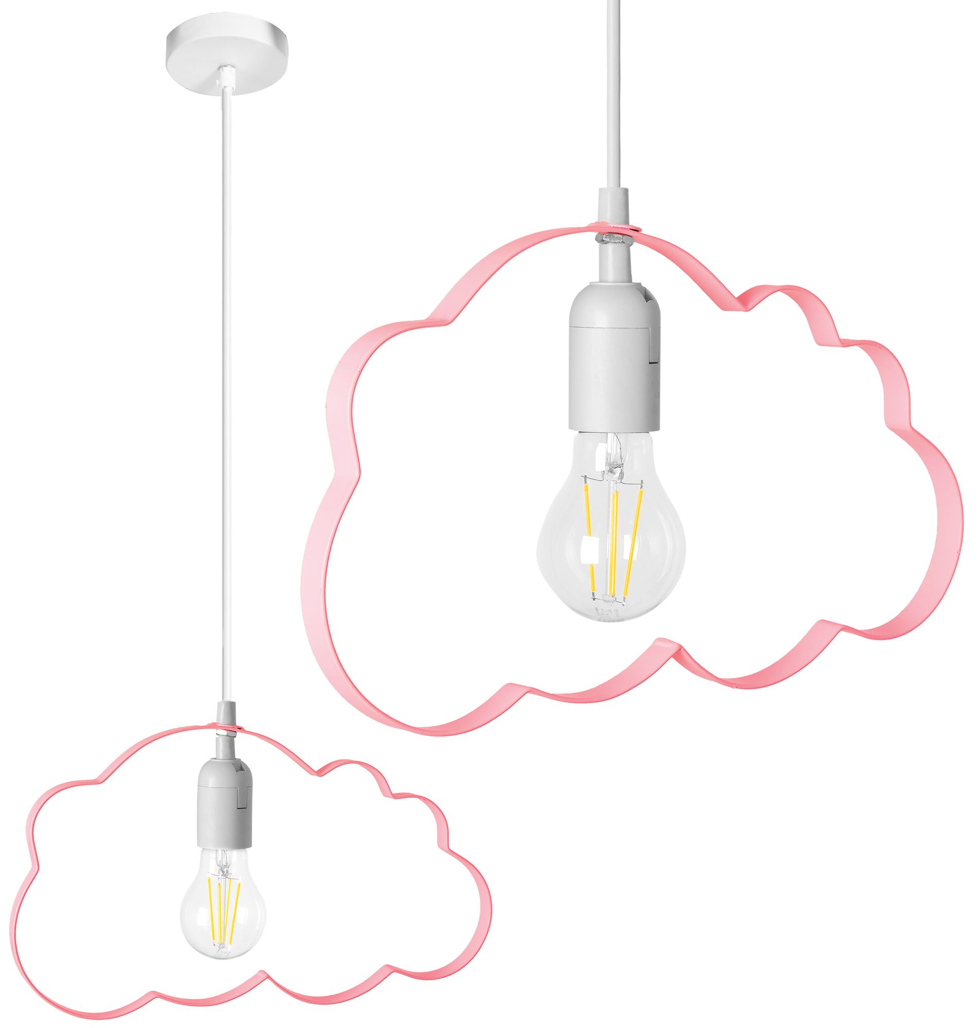 TOOLIGHT hængende loftlampe KIDS LH2077 Lyserød 34,5x34,5x99,5cm