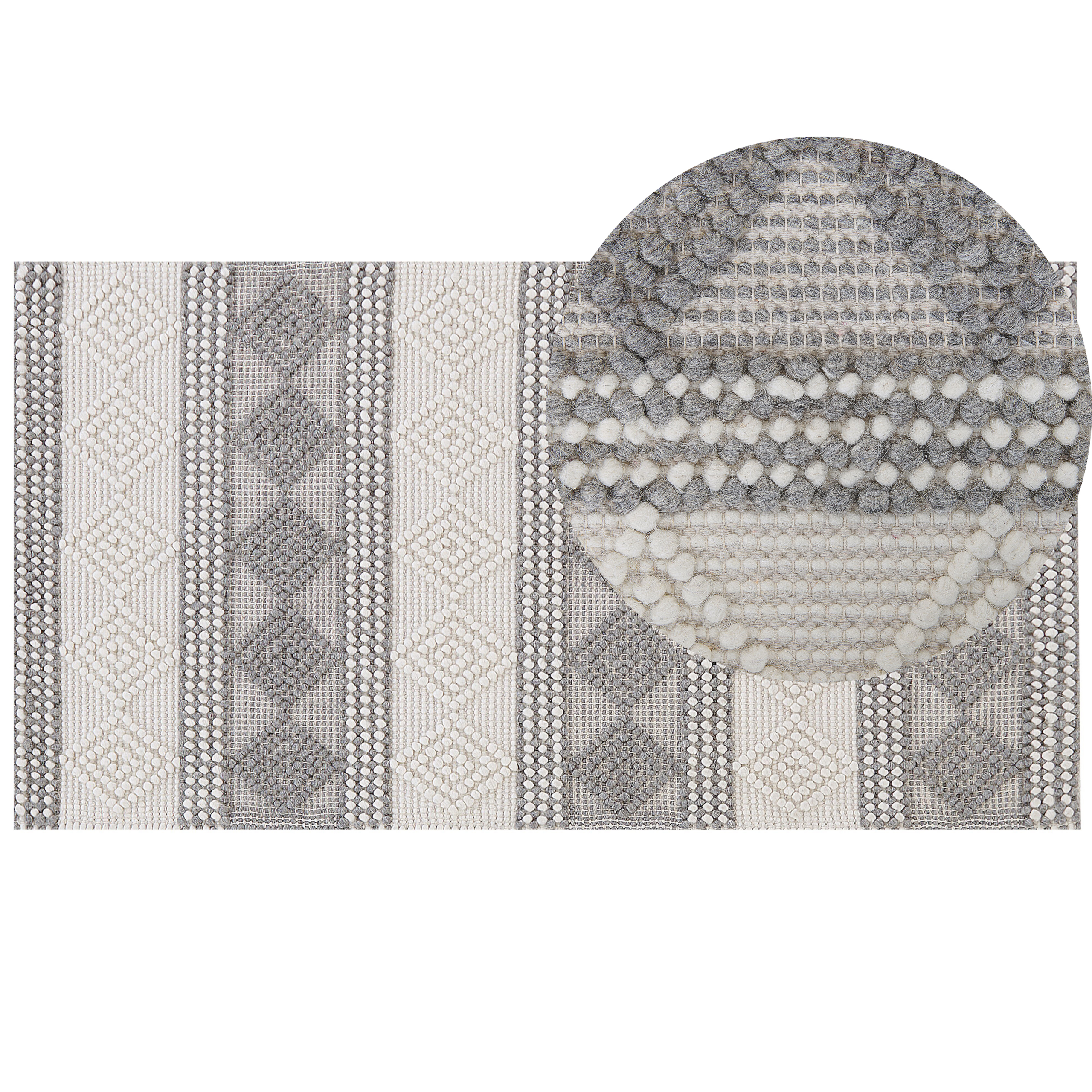 Gulvtæppe BOZOVA Lys Beige 80 x 150 cm Uld