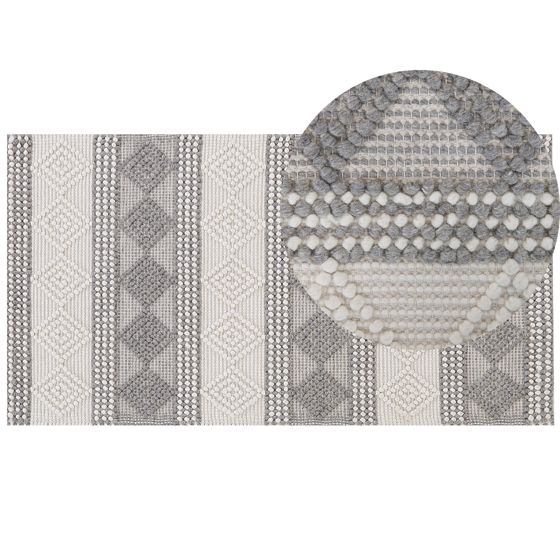 Gulvtæppe BOZOVA Lys Beige 80 x 150 cm Uld