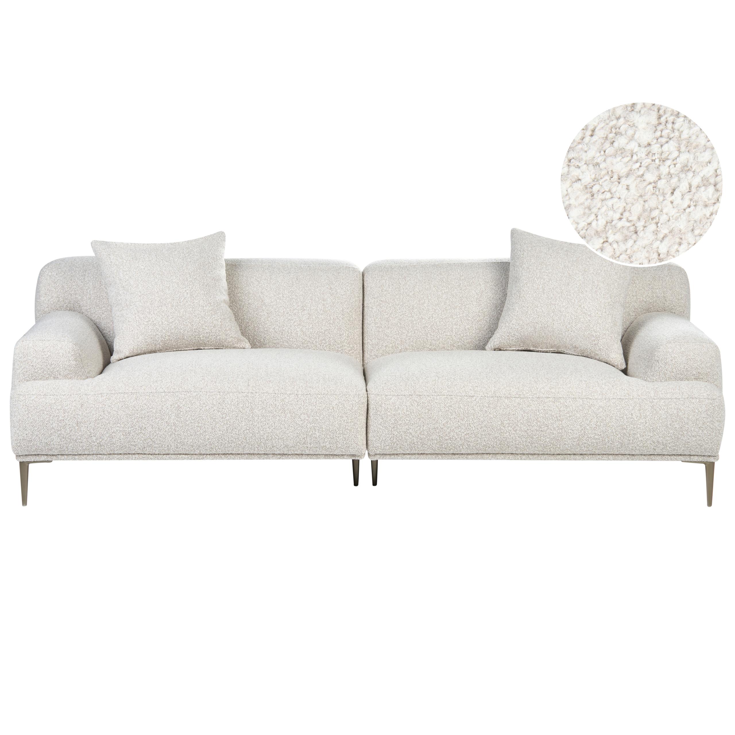 Sofa 3 personers MATILA Boucle Cremehvid