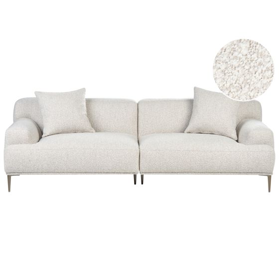Sofa 3 personers MATILA Boucle Cremehvid