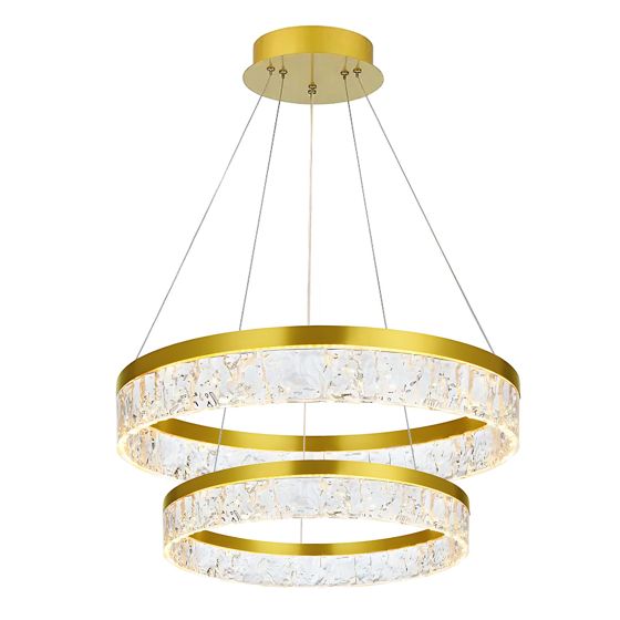 TOOLIGHT hængende loftlampe LHJ049-CP2 LED Guld 60x60x6,5cm