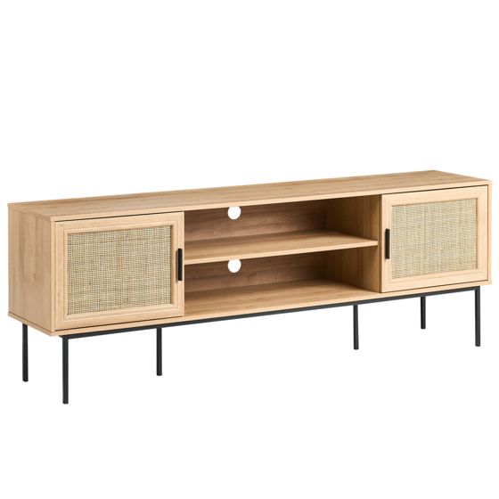 TV-bord PASCO Rattan Lysebrun