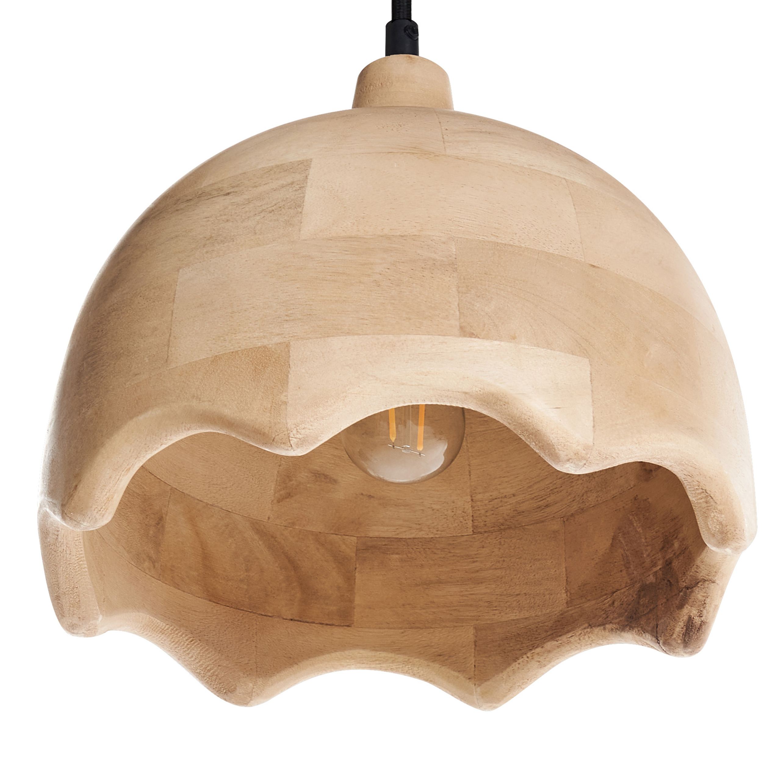 Loftlampe GOMATI Mangotræ Lysebrun