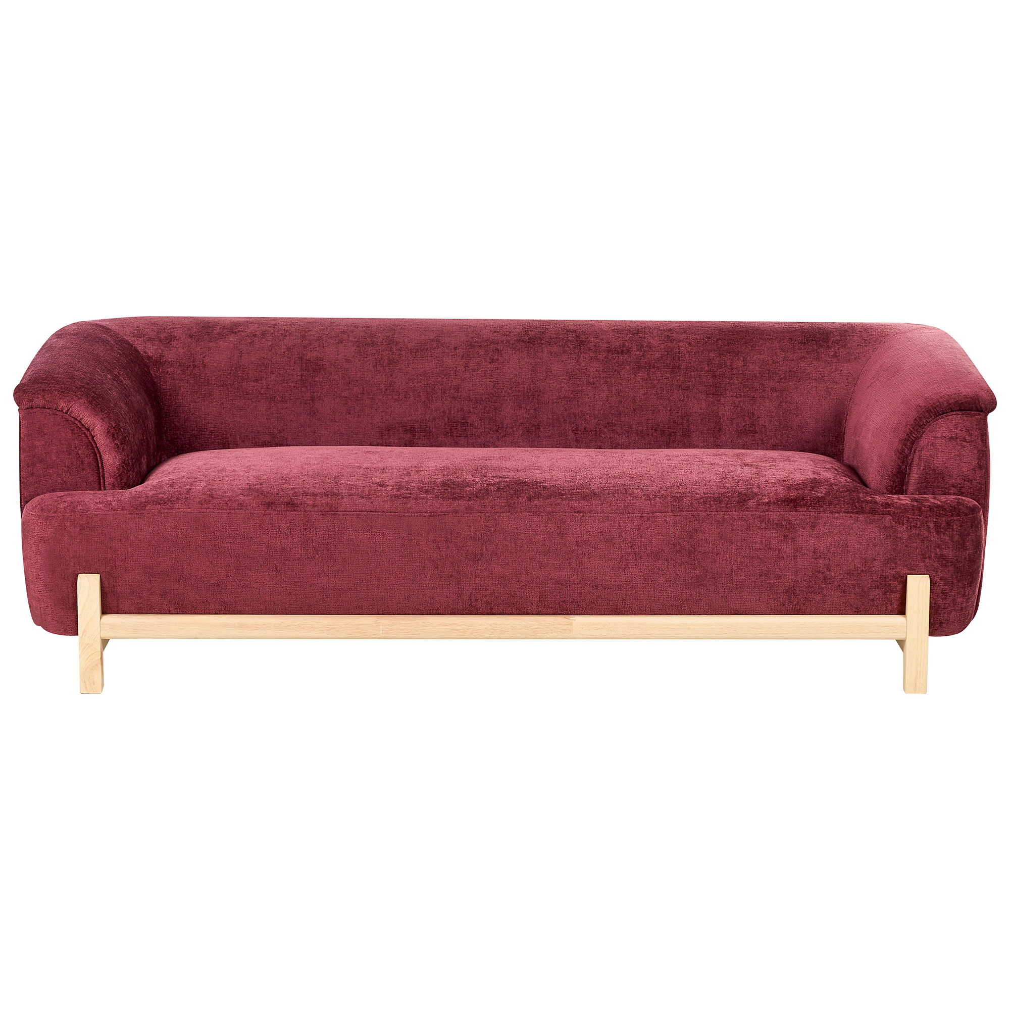Sofa 3 personers ALNOR Chenille Bordeaux