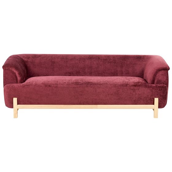 Sofa 3 personers ALNOR Chenille Bordeaux