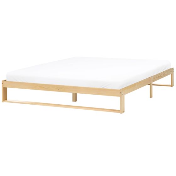 Seng uden hovedgærde Fyretræ TALAIRAN 180 x 200 cm Lysebrun