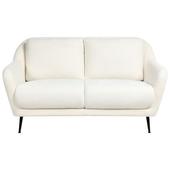 Sofa 2 personers EIBY Chenille Hvid