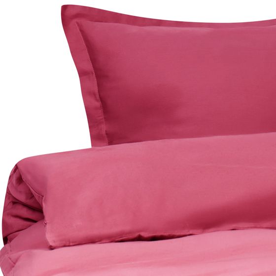 Sengetøj PARKROSE 200 x 200 cm Bomulds-satin Bordeaux